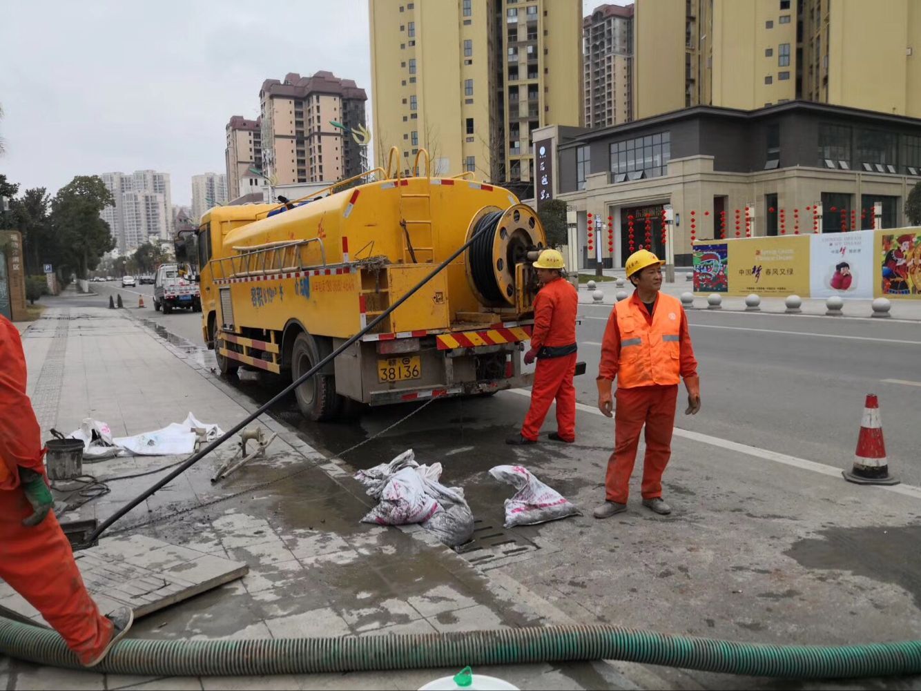 馆陶排污管道清淤-管道清洗